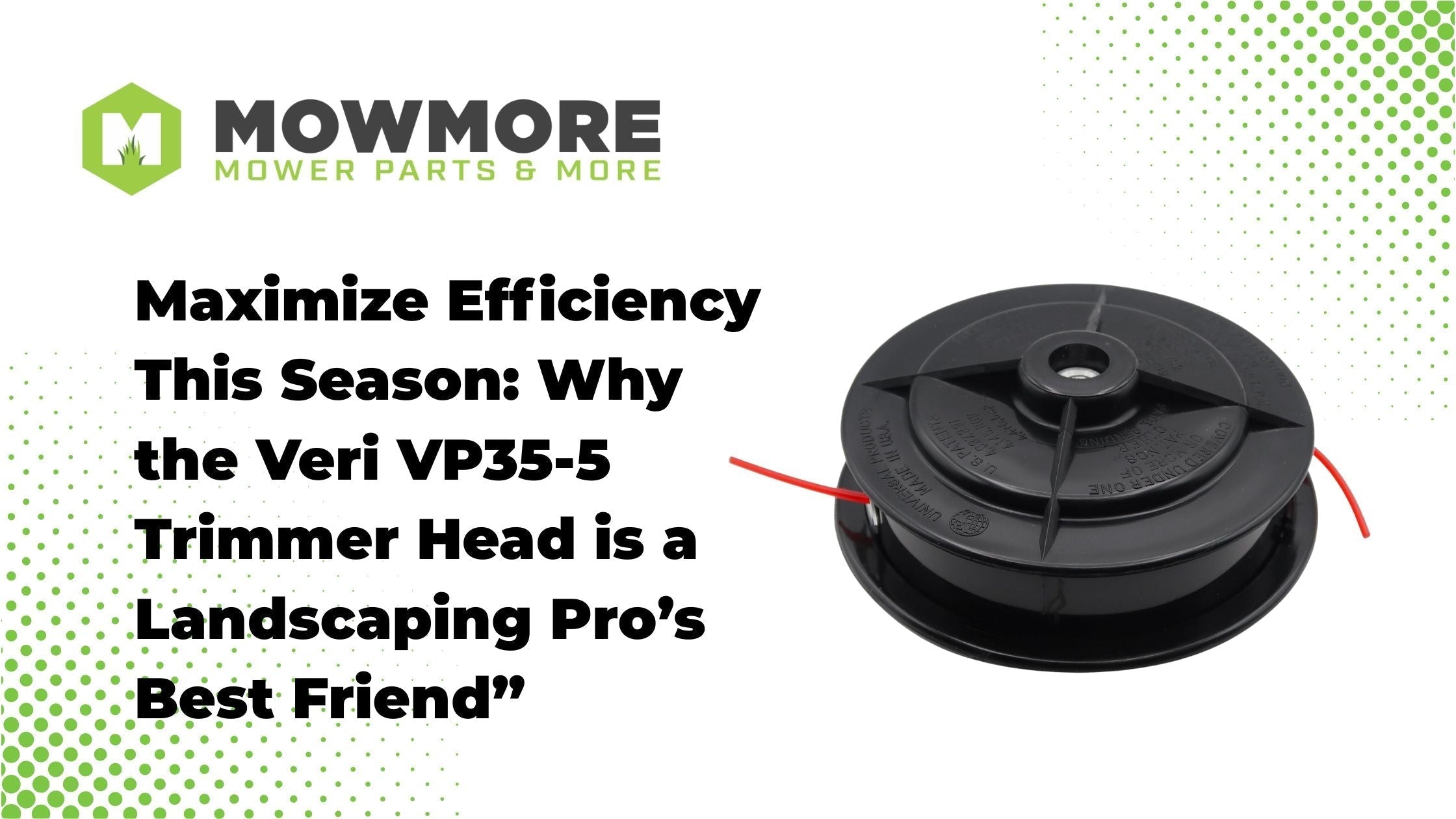 Veri VP35-5 Trimmer Head: Universal Fit for Echo, Stihl, and Husqvarna Commercial Trimmers - MowMore