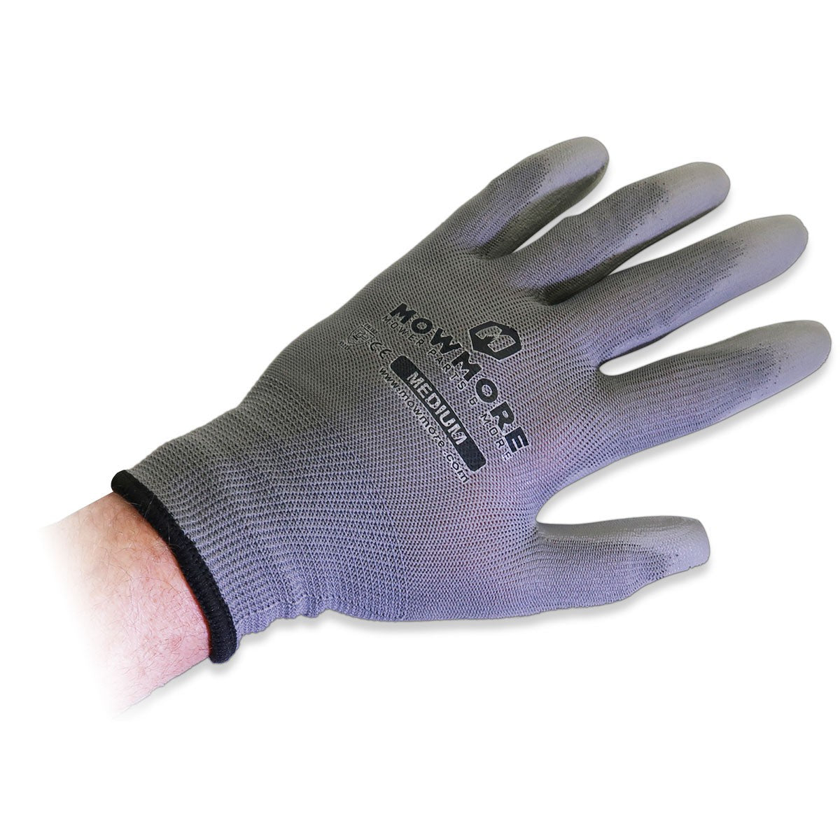 MowMore PU Coated Safety Work Gloves, EN388, 12 Pair Pack