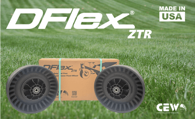 DFlex Flat - Free Lawn Mower Tires – 11x5 - 5 Solid Front Wheels for Zero Turn Mowers (2 Pack), | MowMore