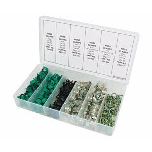 120 Piece Hose Clamp Assortment | 7204, 7204 | MowMore