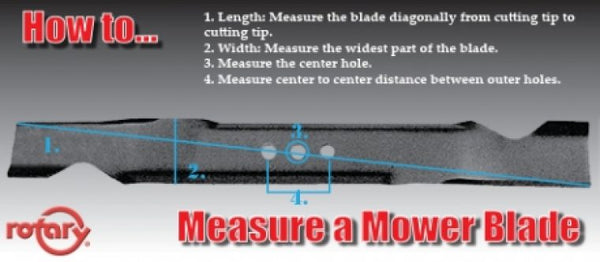 How to measure a lawn mower blade