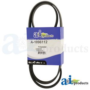 Replacement Pump Drive Belt for Exmark 1096112 5-Rib | EX6112