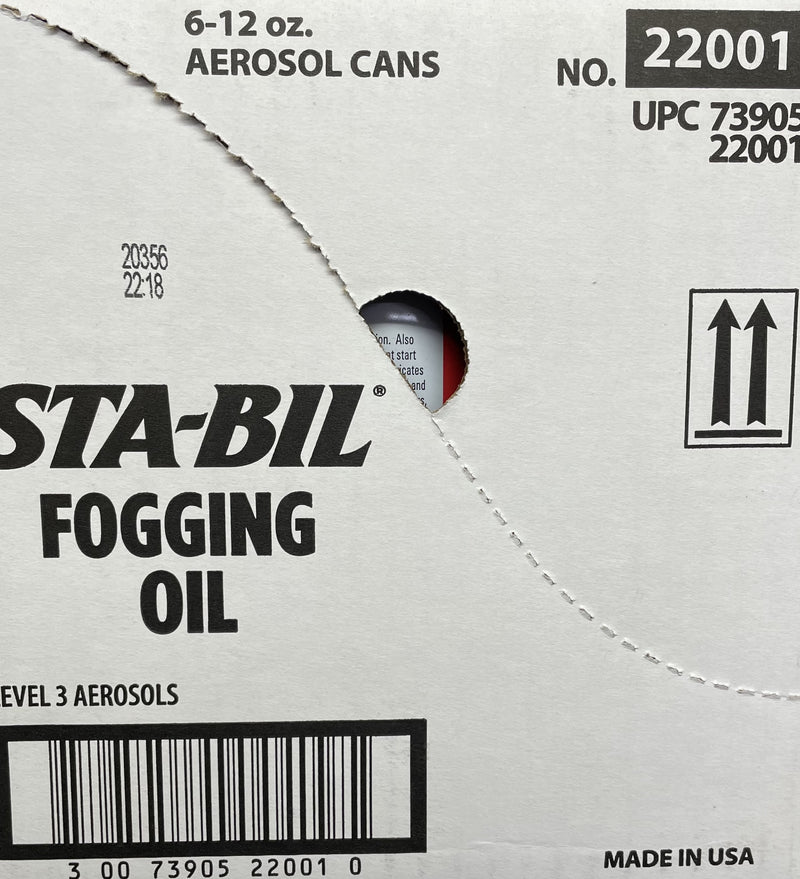 Case of 6 STA-BIL Fogging Oil 12oz bottles | G22001CASE