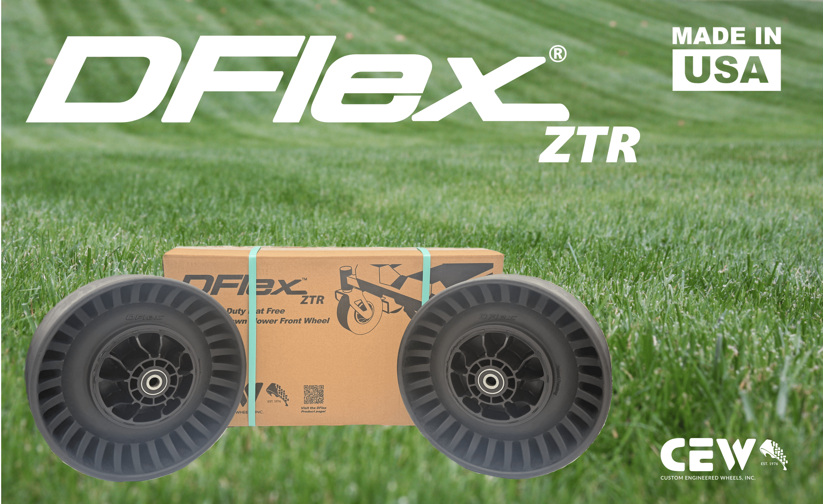 DFlex Flat - Free Lawn Mower Tires – 11x5 - 5 Solid Front Wheels for Zero Turn Mowers (2 Pack),  | MowMore