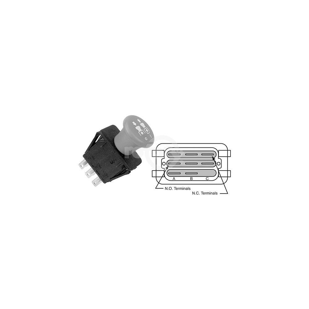 Rotary 13248 PTO Switch Push-Pull Snap-In Red Knob 3.0in
