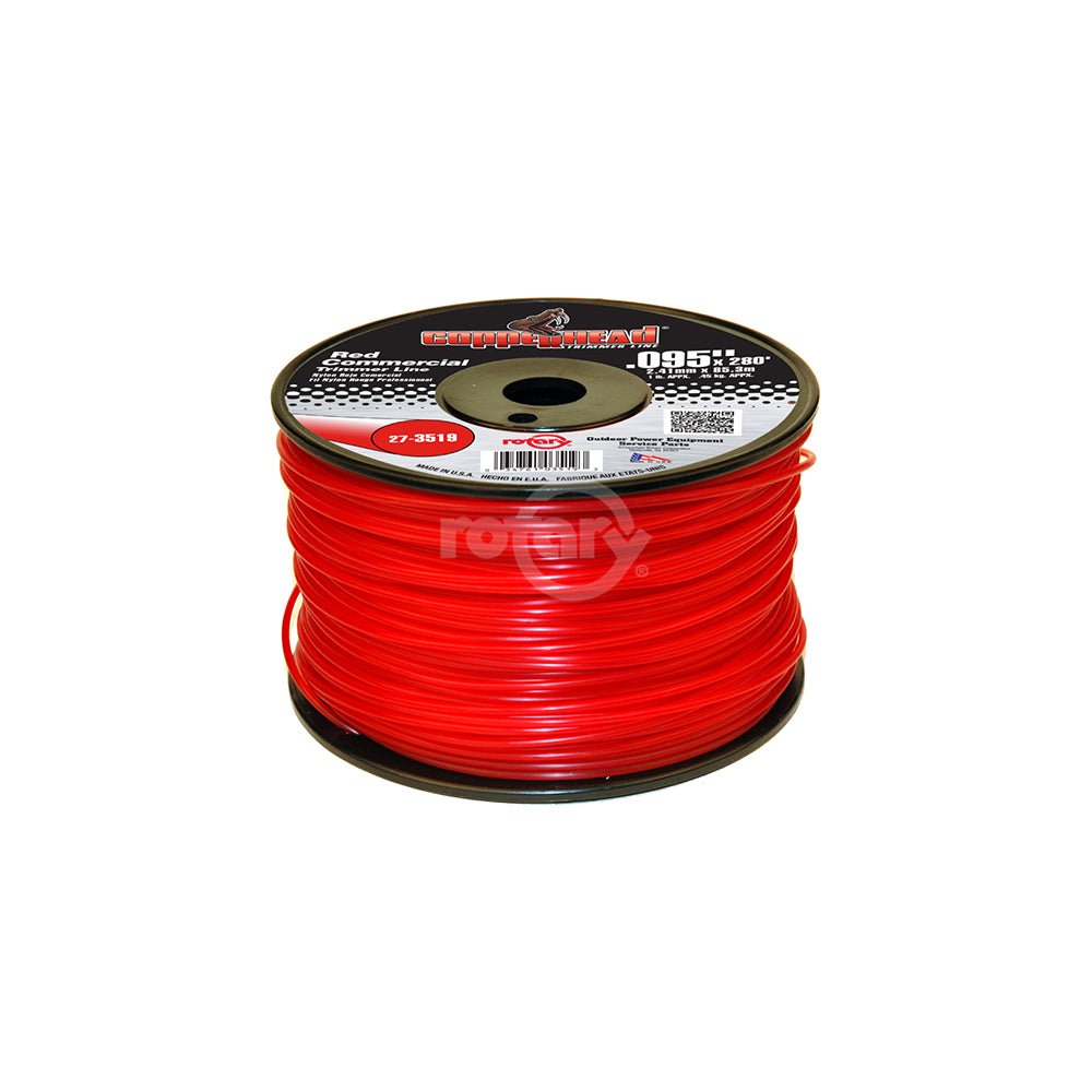 TRIMMER LINE .095 1LB SPOOL RED COMMERICAL 3519, 3519 | MowMore