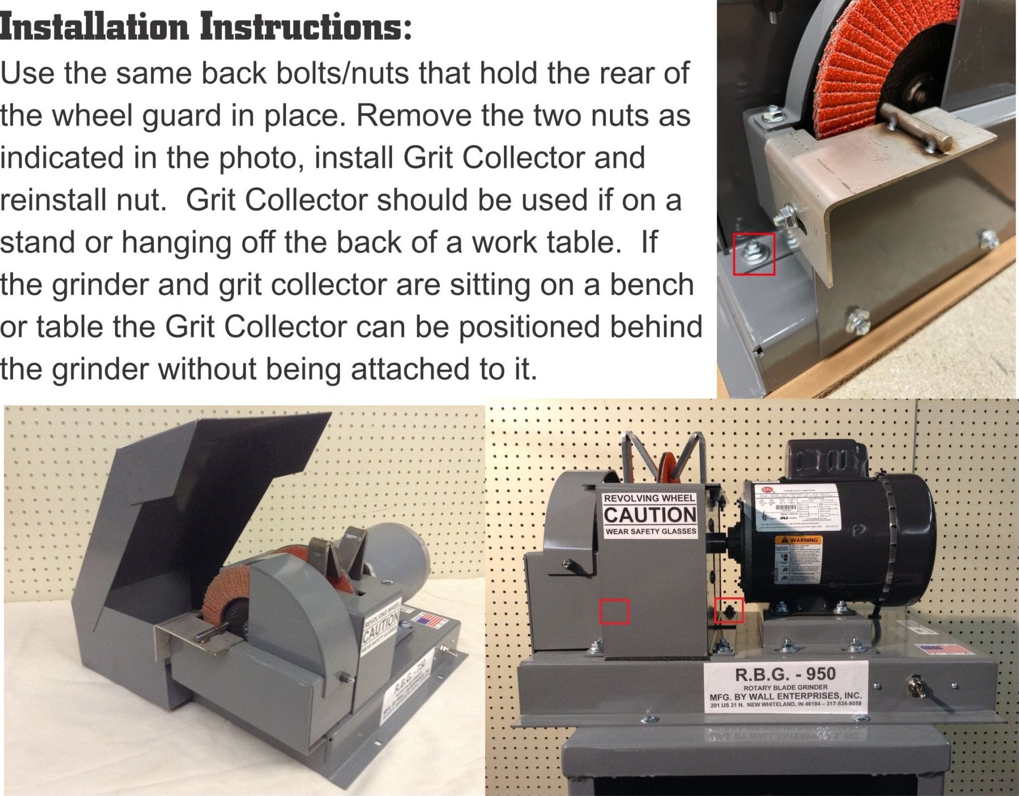 Grit Collector for RBG Blade Grinder & Sharpener