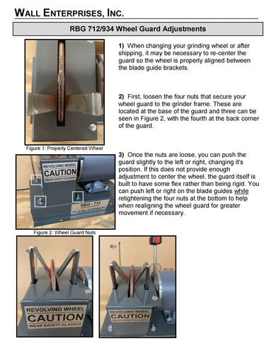 RBG 712 Blade Grinder, Mower Blade Sharpener, Fast Grind | MowMore
RBG712 wheel guard adjustments