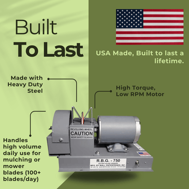 RBG 750 Commercial Mulching Blade Sharpener | MowMore, RBG750 | MowMore