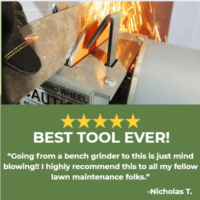 RBG 750 Professional Mulching Blade Sharpener 5 Star Review | RBG750 | MowMore